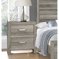 thumbnail image 4 of Tcbosik Modern Gray Night Stand Wooden Beside Table with 2 2 Drawers, 24"L x 16.5"W x 27.5"H, 4 of 7