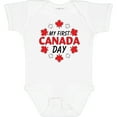 thumbnail image 3 of Inktastic My First Canada Day with Red and White Maple Leaves Boys or Girls Baby Bodysuit, 3 of 5