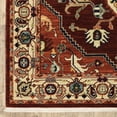 thumbnail image 6 of HomeRoots 509240 2 x 3 ft. Red Ivory Orange & Blue Oriental Power Loom Stain Resistant Rectangle Area Rug with Fringe, 6 of 8