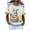 A80 Yellow-Waffle-Knit Easter Shirts, variant on Mifsaly Waffle-Knit Easter Shirts for Women Floral and Cute Animal Printed T-Shirts Collared Short Sleeve Casual Tops Happy Festival Basic Tee XL