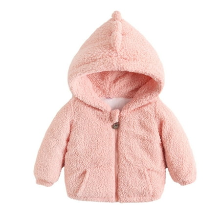 

Dadaria Toddler Winter Coat 12months-5years Newborn Infant Baby Boys Girls Dinosaur Hooded Pullover Tops Warm Clothes Coat Pink 4-5 Years Toddler