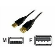 Cables Unlimited USB-5105-03M USB 2.0 Gold Plated Connector Extension Cables (3 Meter Black)