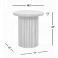 thumbnail image 7 of Kenzie 19.5" Fluted Pillar Round Side Table for Small Spaces - Light Natural Brown Rubberwood, 7 of 7