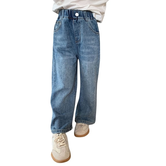 RIJOPUTY Blue Jeans 5t Jeans Boys Football Pants Baby Boy Clothes 3-6 Months Little Boy 6 Month Old Boy Boys Clothes Size 4t Clothes for Toddler Boys, Blue 11-12 Years