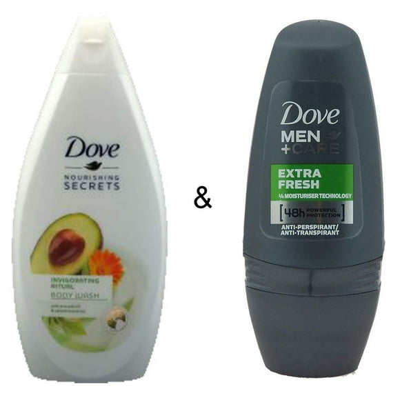 Body Wash Invigo Ritual 500 by Dove & Roll-on Stick Extra Fresh 50 ml by Dove