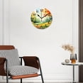 thumbnail image 3 of 10 Inch Wall Clock Battery Operated Silent Clock Decorative for Office, Kitchen, Outdoor, Living RoomAutumn Multicolored forest Lovely Design, 3 of 4