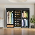thumbnail image 3 of VIPEK S3C Heavy Duty Portable Closet with Adjustable Shoe Rack Wire Shelf, Custom Black Rack with Black Cover, 3 of 8