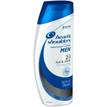 head & shoulders Men 2 en 1 Pellicules shampooing et revitalisant et épais plein, 23,7 FL OZ