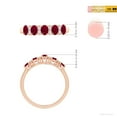 thumbnail image 5 of Angara Natural 1 ct Ruby and Diamond Wedding Ring in 14K Rose Gold for Women – July Birthstone Jewelry | Oval Ruby Wedding Band (Ring Size - 4.5), 5 of 9