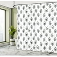 thumbnail image 5 of Ambesonne Foliage Shower Curtain, Leaves Spring Nature, 69"Wx84"L, Black and White, 5 of 5