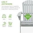 thumbnail image 3 of Best Choice Products Folding Adirondack Chair Outdoor, Wooden Accent Lounge Furniture w/ 350lb Capacity - Gray, 3 of 8