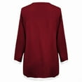 thumbnail image 5 of Color Block Cardigan Sweater Button Front Contrast Trim Casual Spring Fall Brick Red XL, 5 of 6