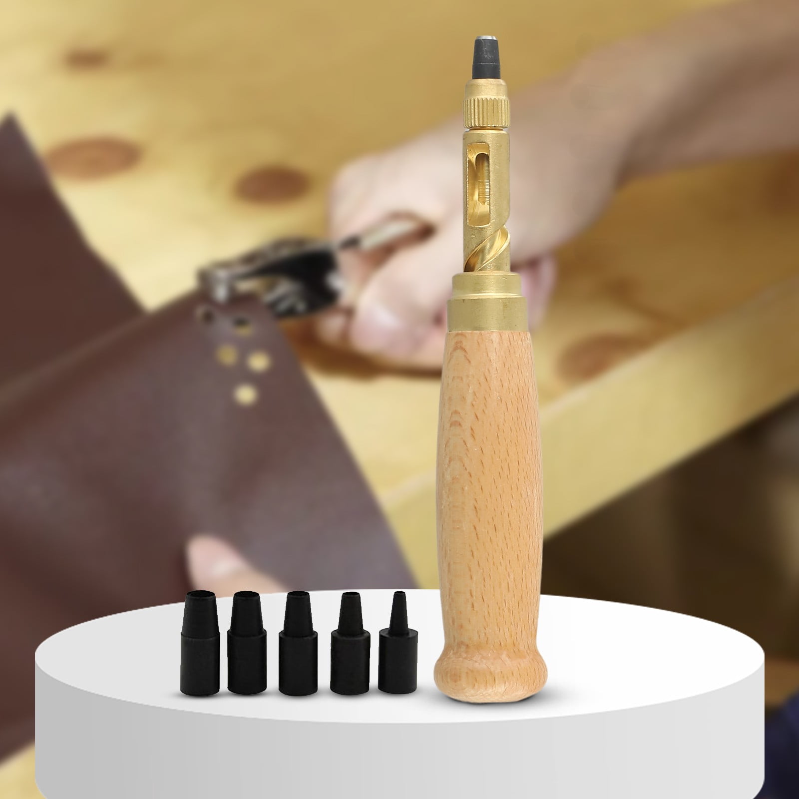 Deli Heavy-Duty Leather Hole Puncher,Multi Hole Sizes Puncher - View #11