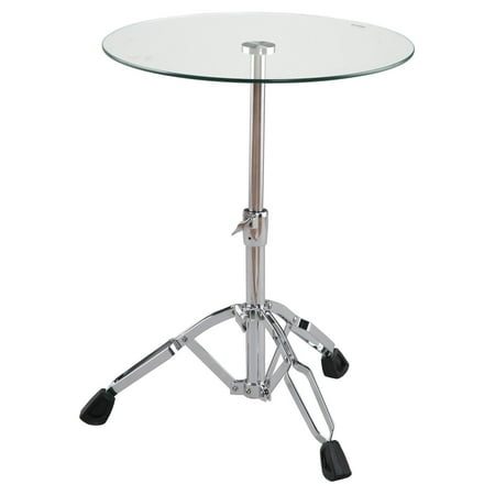 Euro Style Drum End Table Tempered Gl Chrome Euro Style Drum End Table Tempered Gl Chrome