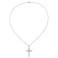 thumbnail image 6 of Auriga Fine Jewelry 925 Sterling Silver Platinum-Plated Diamond Cross Necklace for Women 18", 6 of 7
