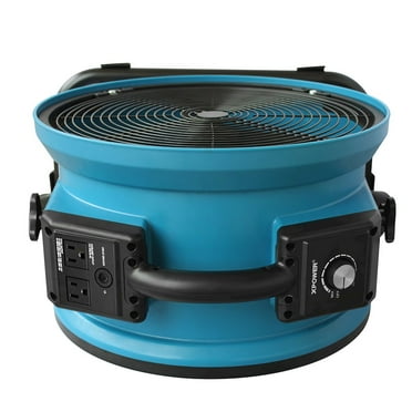 XPOWER 1/4 HP 2100 CFM Variable Speed Sealed Motor Ventilation Axial Air Mover - Blue