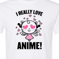 thumbnail image 4 of Inktastic I Really Love Anime with Cute Anime Cat and Hearts T-Shirt, 4 of 5