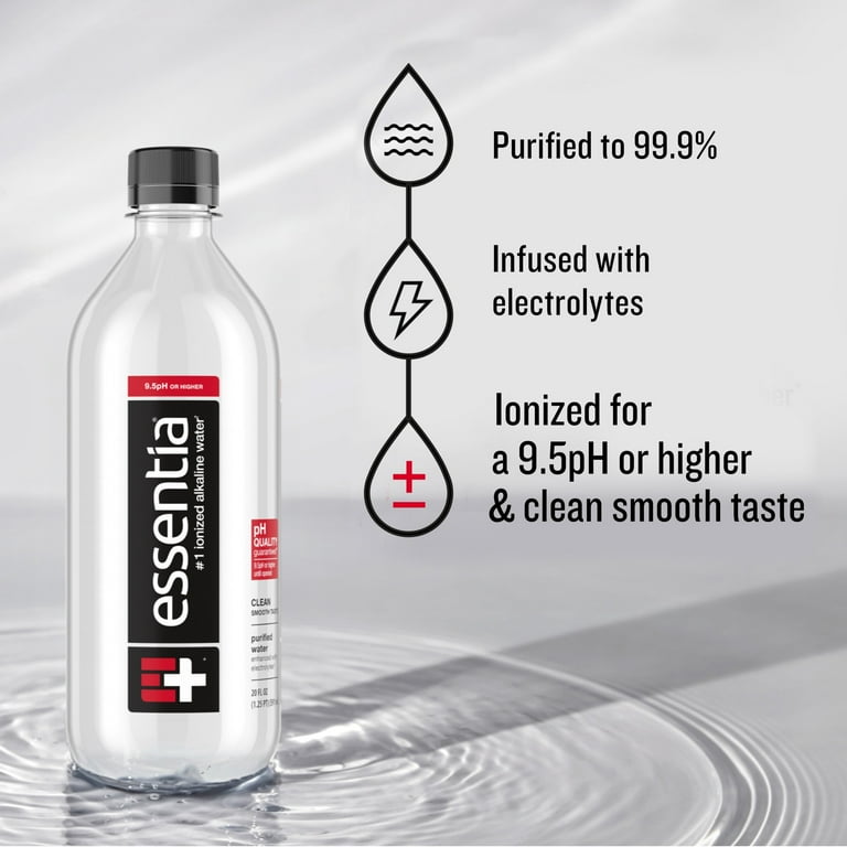 Essentia Ionized Alkaline Water- 24 High-Purity Bottled Water