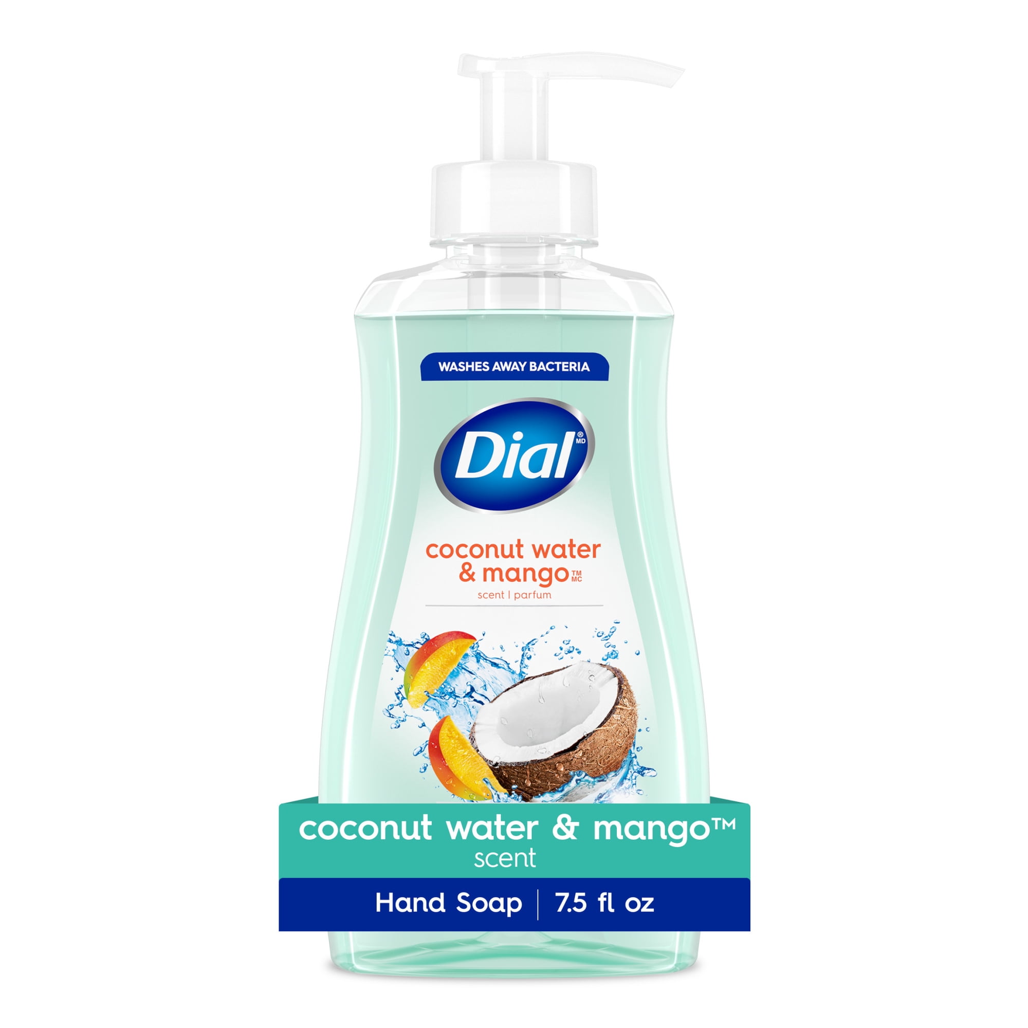 Dial Clean + Gentle Liquid Hand Soap, Coconut Water & Mango Gentle Hand Soap, 7.5 fl oz