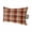 Brown, variant on Red Brown Plaid Outdoor Pillows for Chaise Lounge Chair Waterproof Lumbar Pillows with Insert&Adjustable Strap Beach Headrest Pillow Modern Abstract Ombre Gingham Checkered Pool Pillow 11"x16"