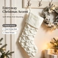 thumbnail image 6 of White Cable Knit Christmas Stocking with Plush Cuff, Large Soft Knitted Xmas Stocking, Farmhouse Hanging Decoration for Fireplace Mantel Staircase Home Holiday Decor, 6 of 7