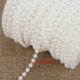 thumbnail image 2 of 25 m / Rollo de Cuentas de Perlas Cuentas de Alambre Perlas de molienda Perlas de Alambre de la Guirnalda de la Cadena de Bricolaje decoración de la Boda o Manualidades 6 mm(White) Ecomeon no, 2 of 6