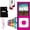 Pink（Main unit + 32GB memory card）, variant on MP3 Player, Hotechs MP3 Music Player with 32GB Memory SD Card Slim Classic Digital LCD 1.82'' Screen MINI USB Port with FM Radio, Voice Record (Black)