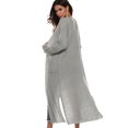 thumbnail image 3 of Cardigan Long Décontracté pour Femmes, Ouvert devant, Léger, Manches Longues, Ourlet Asymétrique Ample (S-TTG) Jaune US4/S, 3 of 5