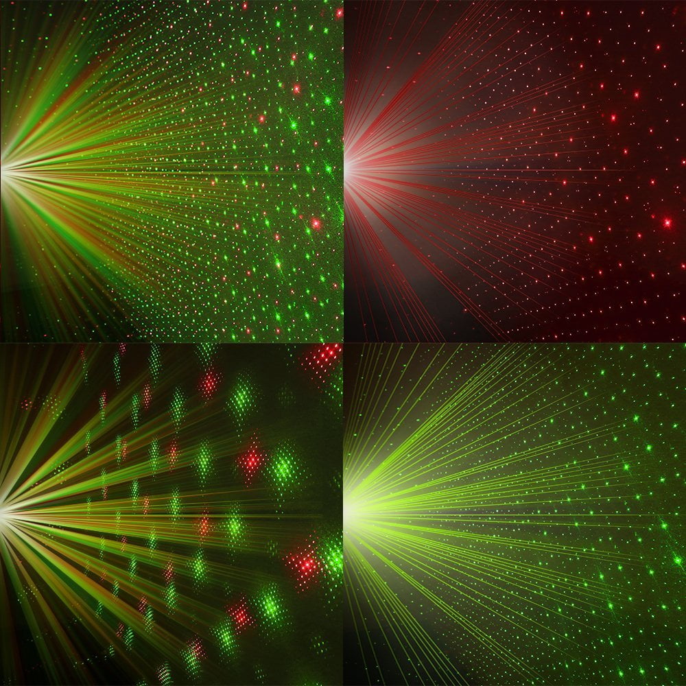 4evershine Magical Outdoor And Indoor Laser Light Gives Off Brilliant Lights With Green Red Star Patterns Black