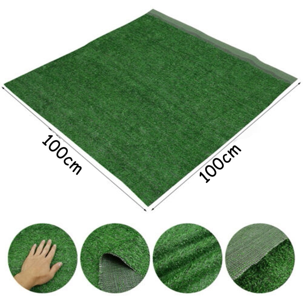 X2 **Artificial Grass Mat Greengrocers Fake Grass 6ft x 3ft** 