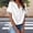 White A2, variant on YHAJDS Polo Shirts for Women Top for Women Short Sleeve Shirt V Neck Solid Color Button Placket Cotton Linen Tee