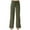 Army Green, variant on Womens Casual Pants Wide Leg Pants Women's Casual Pants Solid Color Strapped Pockets Loose Wide Leg Linen Trousers for Everyday Wear