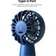 thumbnail image 3 of 2 Pack Portable Handheld Fan Rechargeable Mini Fan for Home, Office, Travel and Outdoor Activities - Great for Couples, 3 of 5