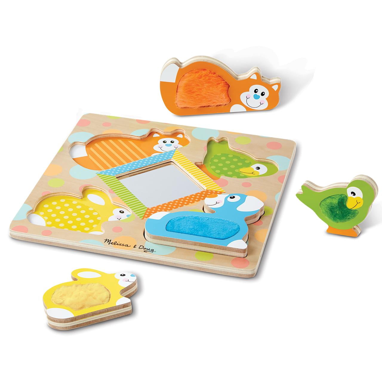 Vehicles Details about   Melissa & Doug Wooden Touch and Feel Puzzle 