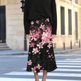 thumbnail image 4 of Gamivast Women's Leopard Print Skirt High Waisted Elastic Waist Flared A Line Flowy Skirt Cute Boho Trendy Casual Beach Office Party Midi Skirt, 4 of 7