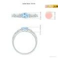 thumbnail image 4 of ANGARA Natural Oval Aquamarine Vintage Style Ring with Diamond Accents in 14K White Gold for Women (Size-7x5mm) | March Birthstone, Anniversary, Jewelry Gift for Women | Natural Aquamarine Ring, 4 of 9