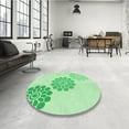 thumbnail image 4 of Ahgly Company Machine Washable Indoor Square Transitional Green Area Rugs, 7' Square, 4 of 7