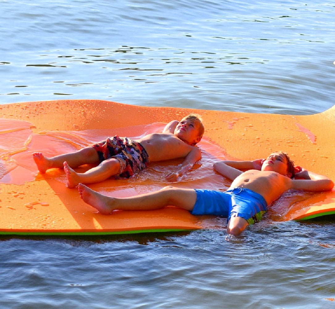 Rubber Dockie, Water Mat, 9x6 ft Premium Foam Floating Lily Pad