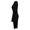 thumbnail image 4 of Vividxx Dresses For Women Elegant Sweater Dress Long Ribbed Knitted Bodycon Turtleneck Slit Hem Casual Winter Pullover Maxi Dress Fashion Clothing, 4 of 6