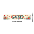 thumbnail image 3 of LUUFILx Wild One Floral Backdrop Birthday Background Banner Decoration Party Supplies Photography Props Kids Event, 3 of 9