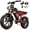 20''-1500W-48V/15Ah-Red+ Cycling Gear, variant on TakeMov Electric Bike for Adults, 2000W 40MPH 48V 50Ah Dual Battery Mountain Ebike, 20" x 4" Fat Tire Off-Road Ebike, Full Suspension UL2849