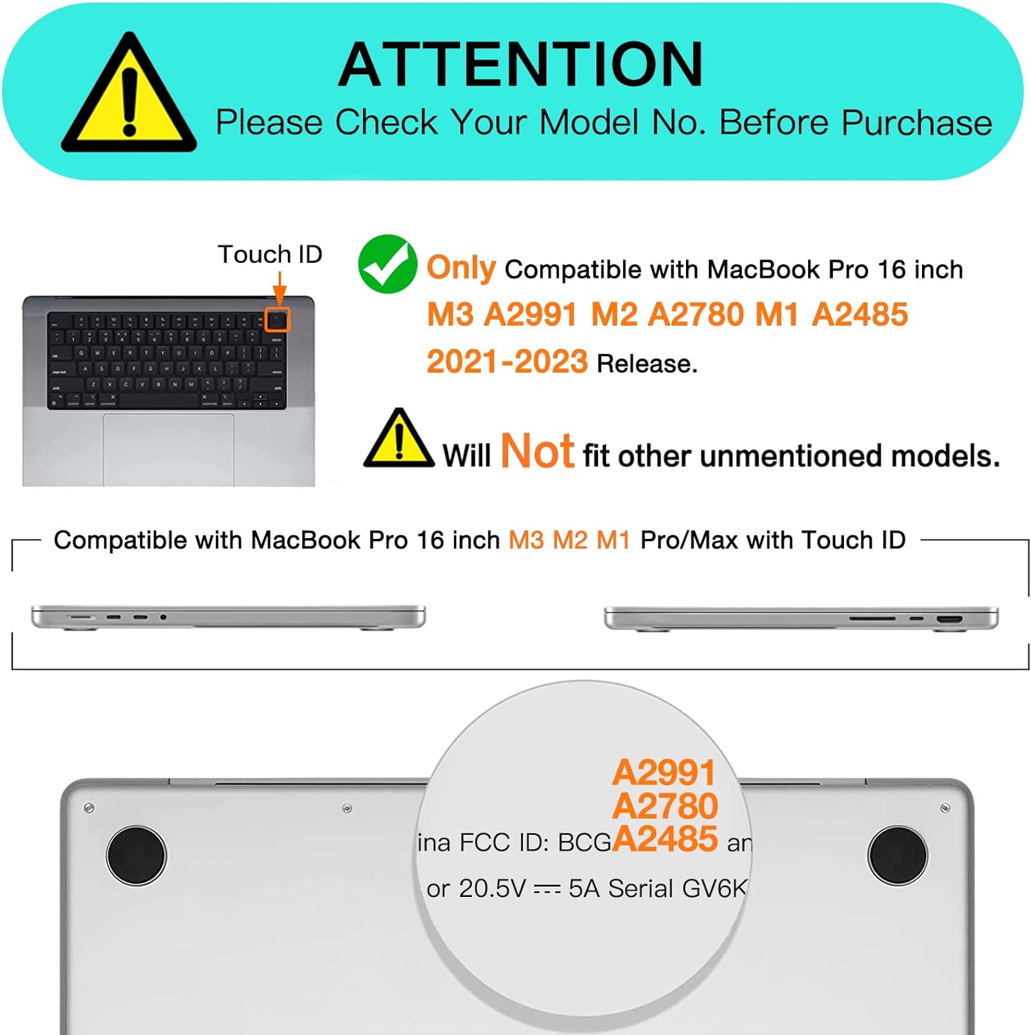 Coque MacBook Pro 16 Pouces MOSISO - Compatible 2021-2024 M3/M2/M1 - Protection Plastique Rigide