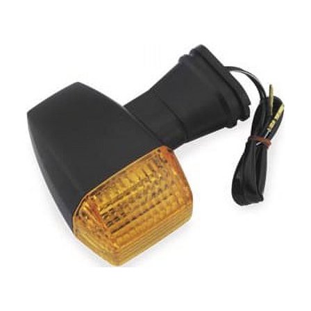 BikeMaster Black Front Turn Signal w/ Orange Lens 25-2125