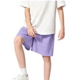 thumbnail image 4 of Guluxicc Kids Boys Athletic Shorts Elastic Waist Summer Solid Color Moisture Wicking Drying Shorts for Casual Activities, 4 of 8