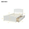 thumbnail image 6 of Tcbosik Twin size Platform Bed with Two Drawers, White, 6 of 9
