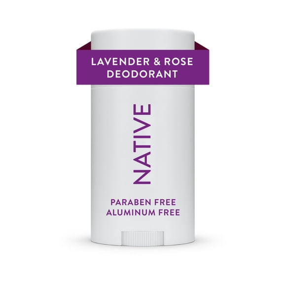 Native Natural Deodorant, Lavender and Rose, Aluminum Free, 2.65 Oz