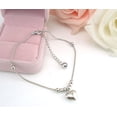 thumbnail image 4 of Tobilleras para mujer, tobilleras para mujer con colgante en forma de corazón de delfines, pulsera para el tobillo, joyería para el pie de playa, la tobillera, 4 of 4