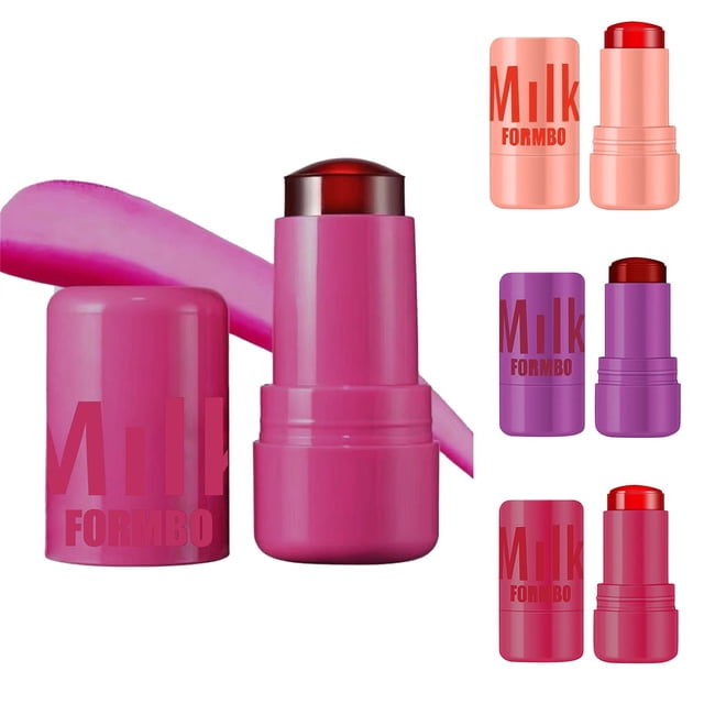 Blush Milk Jelly Milk Makeup Jelly Tint Milk Water Jelly Tint Milk Jelly Tint 0.18 Oz Water Jelly Tint Stick Sheer Lip & Cheek Stain Finish 4PCS