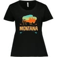 thumbnail image 3 of Inktastic Montana Gift Buffalo Silhouette Women's Plus Size T-Shirt, 3 of 5