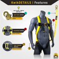 thumbnail image 2 of KwikSafety (Charlotte, NC) SCORPION KIT | 1D Full Body Safety Harness, 6 ft. Lanyard Attached, 3 ft. Cross Arm Strap Anchor ANSI OSHA PPE Fall Protection Arrest Restraint Construction Roofer Bucket, 2 of 9